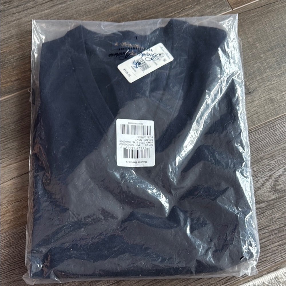 Brooks Brothers Blue V-Neck Sweater Vest